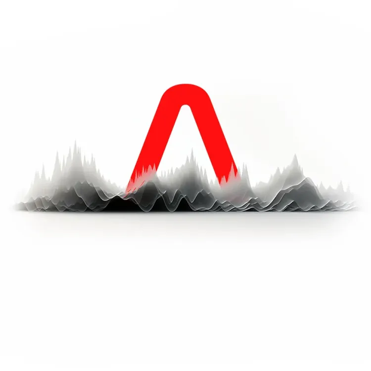 An abstract waveform with Altered AI logo on the background