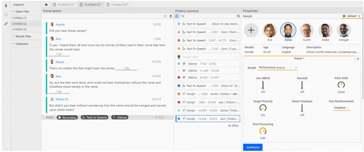 Altered Studio software for TTS, AI Voice Changing, Synthetic Voices