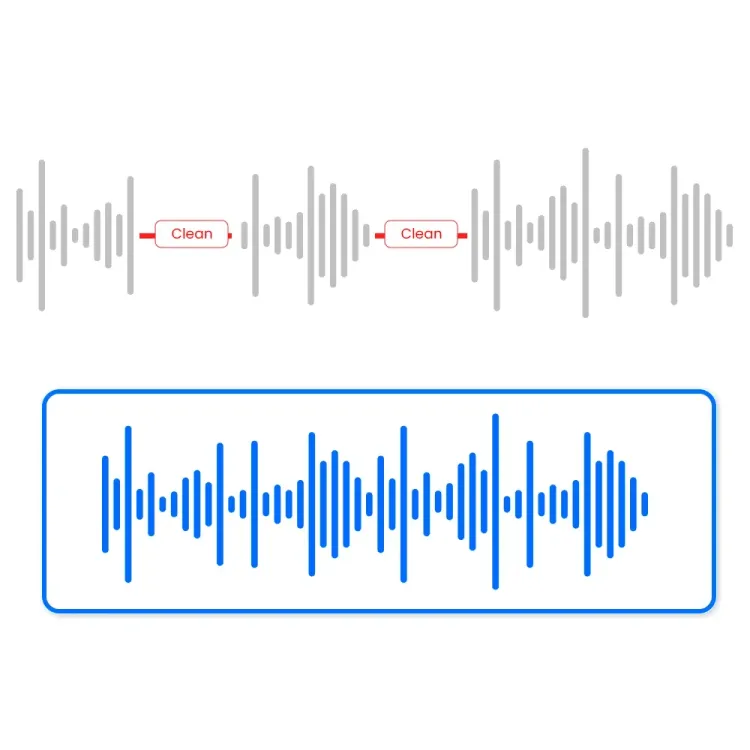 a wave before and after altered studio identified and removed long periods of silences to improve dialogue pacing